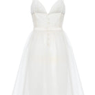 İpek Kıramer-Fairy Tale Short Tulle Chemise Ecru-Gecelik-5-Milagron.com