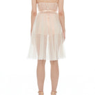 İpek Kıramer-Fairy Tale Short Tulle Chemise Salmon-Gecelik-3-Milagron.com