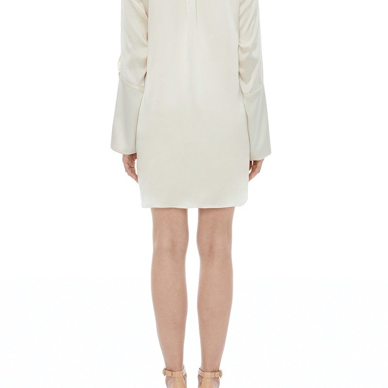 İpek Kıramer-Fi̇fi̇ Silk Shirt Chemise Ecru-Gecelik-3-Milagron.com