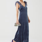 İpek Kıramer-Flying Bird Velvet Dress-Elbise-5-Milagron.com