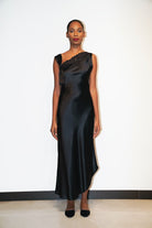 İpek Kıramer-Helen Silk Chemise Black-Gecelik-1-Milagron.com