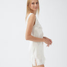 İpek Kıramer-Joy A Silk Short Chemise Ecru-Gecelik-5-Milagron.com