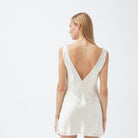 İpek Kıramer-Joy A Silk Short Chemise Ecru-Gecelik-6-Milagron.com