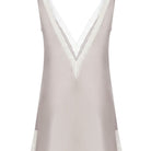İpek Kıramer-Joy A Silk Short Chemise Gray-Gecelik-6-Milagron.com