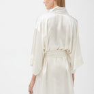 İpek Kıramer-Joy Silk Short Robe Ecru-Sabahlık-5-Milagron.com