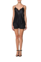 İpek Kıramer-Lace Embroidered Babydoll Black-Gecelik-1-Milagron.com