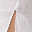 İpek Kıramer-Linen Shirt Dress White-Elbise-2-Milagron.com