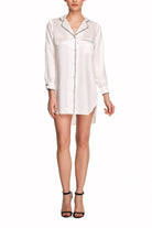 İpek Kıramer-Porte Silk Shirt Chemise Ecru-Gecelik-1-Milagron.com