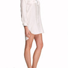 İpek Kıramer-Porte Silk Shirt Chemise Ecru-Gecelik-2-Milagron.com
