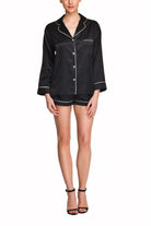 İpek Kıramer-Porte Silk Shorts Pyjama Black-Pijama Takımı-1-Milagron.com