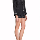 İpek Kıramer-Porte Silk Shorts Pyjama Black-Pijama Takımı-2-Milagron.com