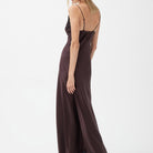 İpek Kıramer-Queen Silk Chemise Brown-Gecelik-6-Milagron.com