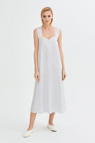 İpek Kıramer-Romantic Cotton Chemise Grey-Gecelik-1-Milagron.com