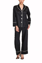 İpek Kıramer-Shangay Silk Pyjama Black-Pijama Takımı-1-Milagron.com