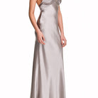 İpek Kıramer-Soprano Silk Long Chemise Gray-Gecelik-2-Milagron.com