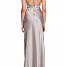 İpek Kıramer-Soprano Silk Long Chemise Gray-Gecelik-3-Milagron.com