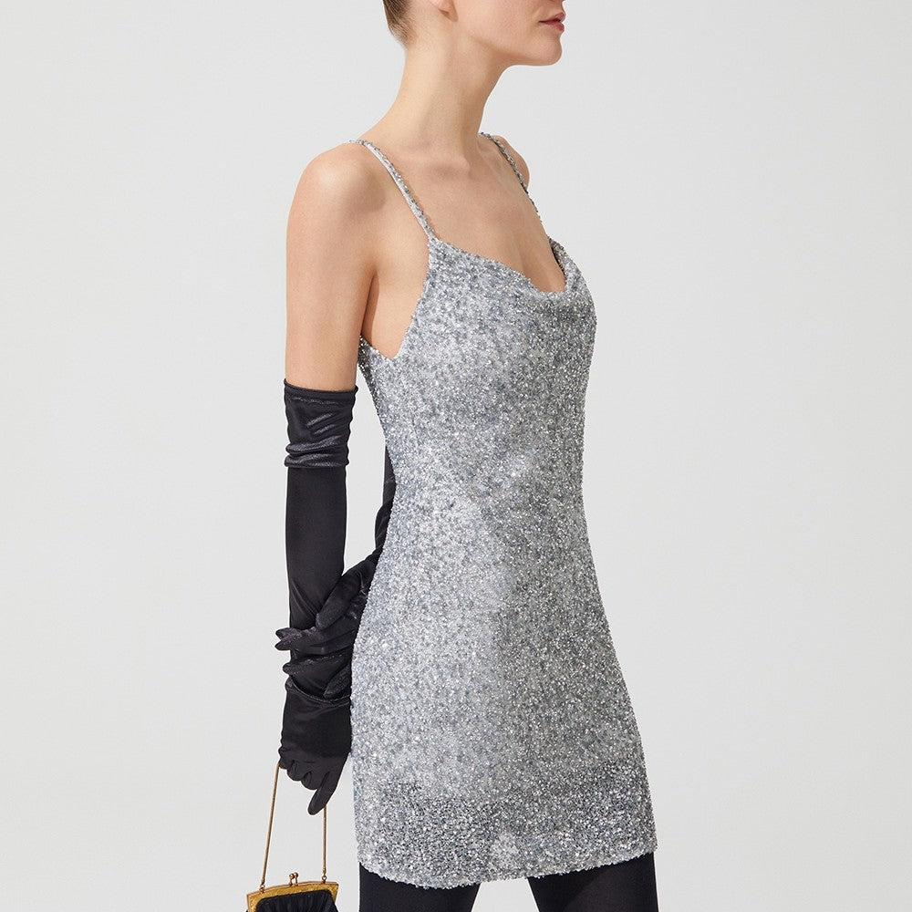 İpek Kıramer-Star Paillette Dress-Elbise-5-Milagron.com