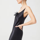İpek Kıramer-The Moon Silk Chemise Black-Gecelik-3-Milagron.com