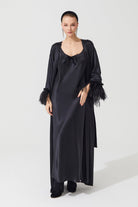 İpek Kıramer-The Moon Silk Robe Black-Elbise-2-Milagron.com