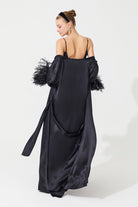 İpek Kıramer-The Moon Silk Robe Black-Elbise-7-Milagron.com