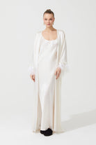 İpek Kıramer-The Moon Silk Robe Ecru-Elbise-1-Milagron.com