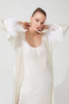 İpek Kıramer-The Moon Silk Robe Ecru-Elbise-2-Milagron.com