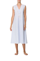 İpek Kıramer-Titi Cotton Chemise Blue-Gecelik-1-Milagron.com