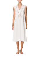 İpek Kıramer-Titi Cotton Chemise Ecru-Gecelik-1-Milagron.com