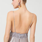 İpek Kıramer-Vampy Silk Long Chemise Gray-Gecelik-3-Milagron.com
