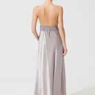 İpek Kıramer-Vampy Silk Long Chemise Gray-Gecelik-4-Milagron.com