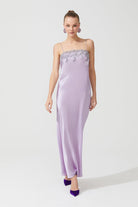 İpek Kıramer-Zen Silk Long Chemise Pink-Gecelik-2-Milagron.com