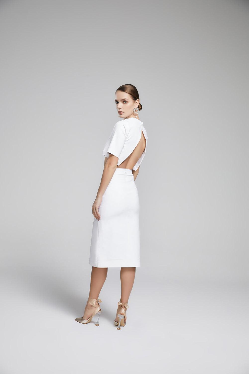 Iquoniq-Donna Midi Skirt-Etek-3-Milagron.com