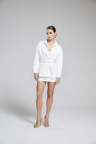 Iquoniq-Winter White Oversized Shirt-Top-1-Milagron.com