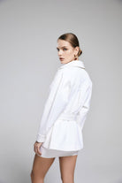 Iquoniq-Winter White Oversized Shirt-Top-2-Milagron.com