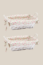 Irya-2'li Hasır Sepet Beyaz 18x29x13 Cm-Sepet-1-Milagron.com