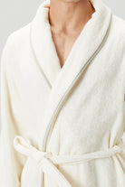 Irya-Allesi %100 Pamuk Erkek Bornoz Ekru-Bornoz-6-Milagron.com