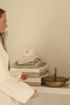 İrya-Allesi %100 Pamuk Havlu Bakım çantası Ekru-Makyaj Çantası-4-Milagron.com