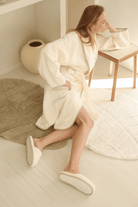 İRYA-Allesi %100 Pamuk Kadın Bornoz Ekru-Bornoz-2-Milagron.com