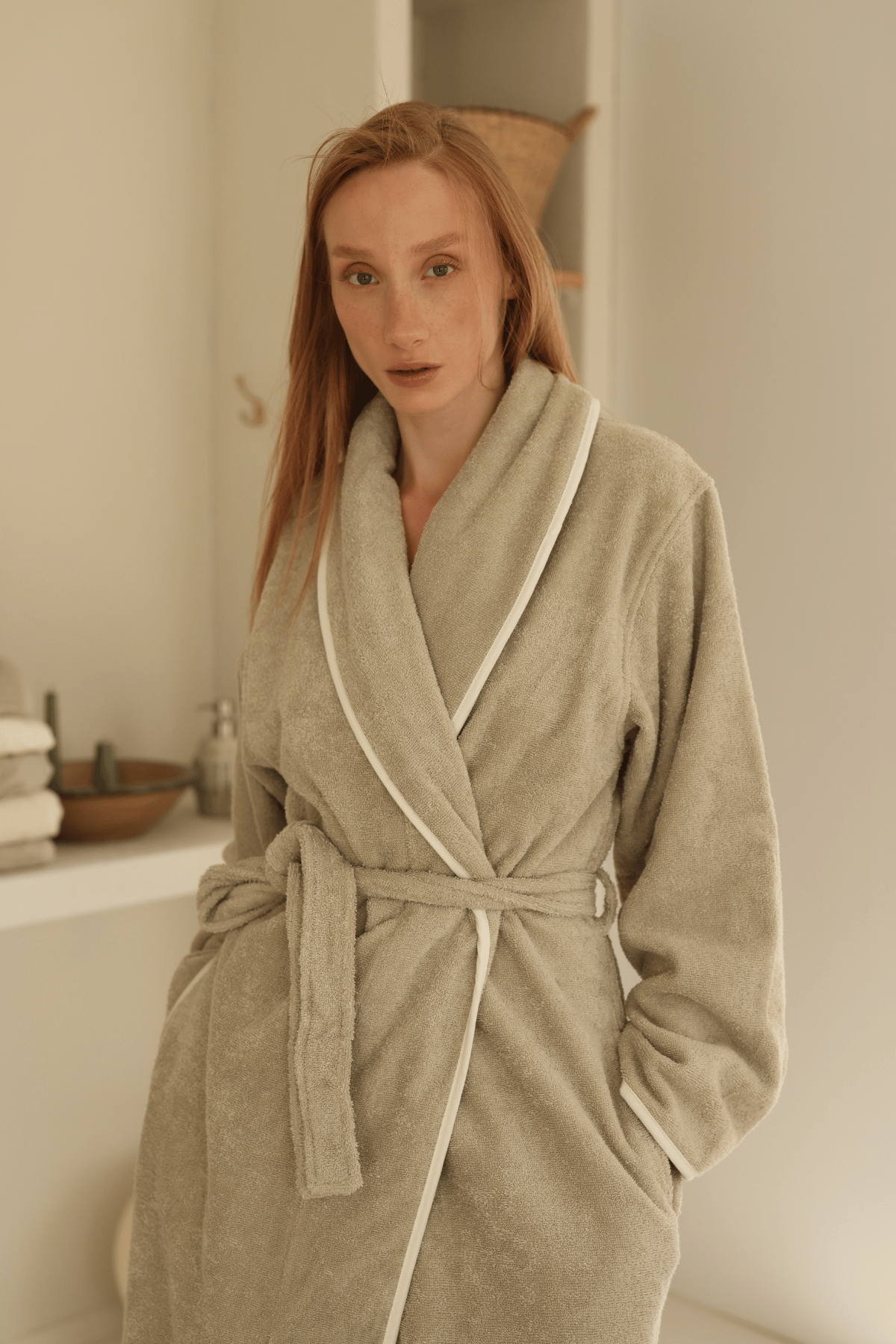 İrya-Allesi %100 Pamuk Kadın Bornoz Mint-Bornoz-1-Milagron.com