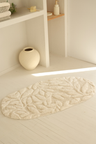 İrya-Allesi Tekli Banyo Paspası %100 Pamuk 65x115 Ekru-Banyo Paspası-4-Milagron.com