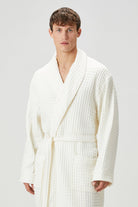 Irya-Aura Waffle Erkek Bornoz Ekru-Bornoz-7-Milagron.com