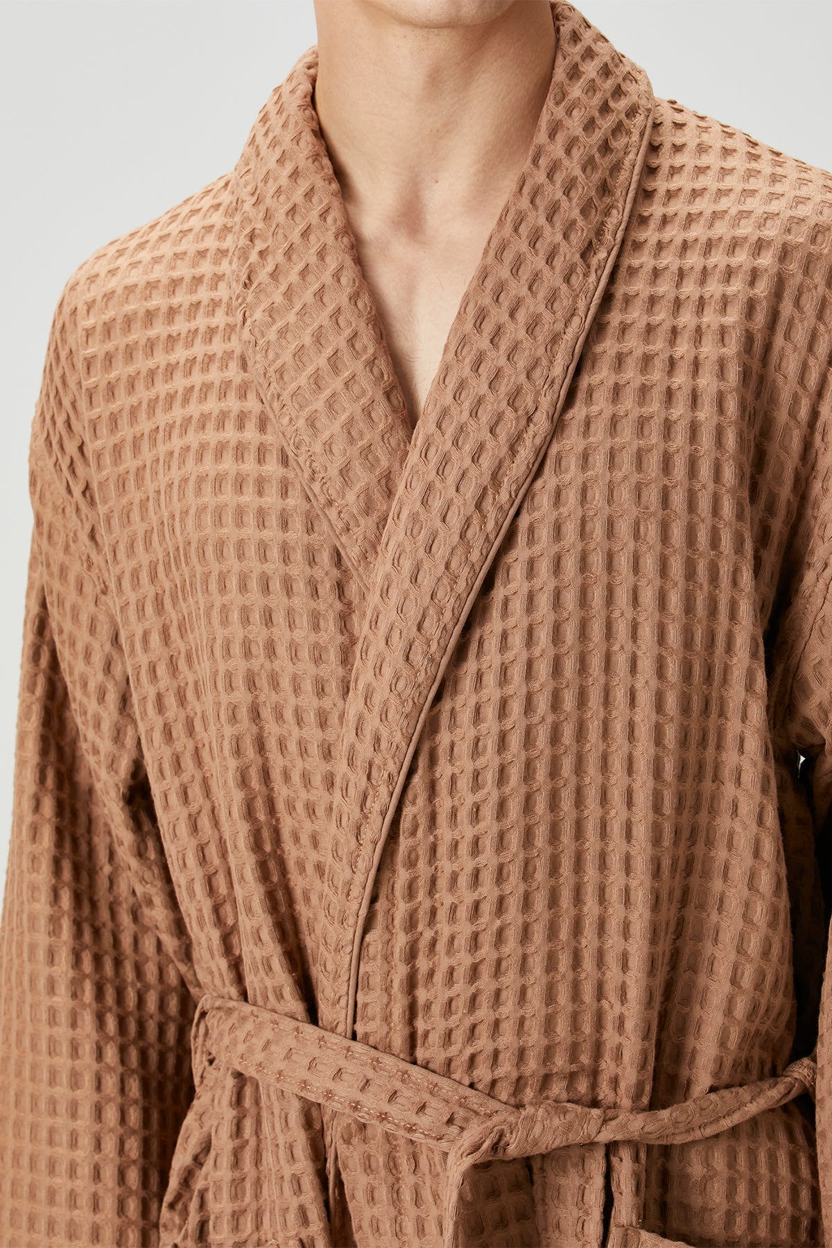 Irya-Aura Waffle Erkek Bornoz Mocha-Bornoz-2-Milagron.com