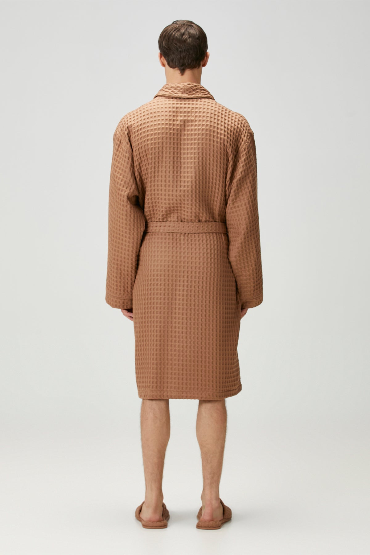 Irya-Aura Waffle Erkek Bornoz Mocha-Bornoz-4-Milagron.com