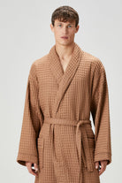 Irya-Aura Waffle Erkek Bornoz Mocha-Bornoz-5-Milagron.com