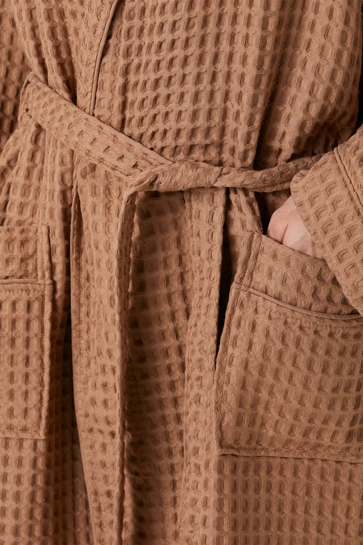 Irya-Aura Waffle Erkek Bornoz Mocha-Bornoz-7-Milagron.com