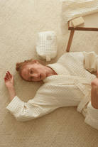 İrya-Aura Waffle Havlu Bakım çantası Ekru-Makyaj Çantası-4-Milagron.com