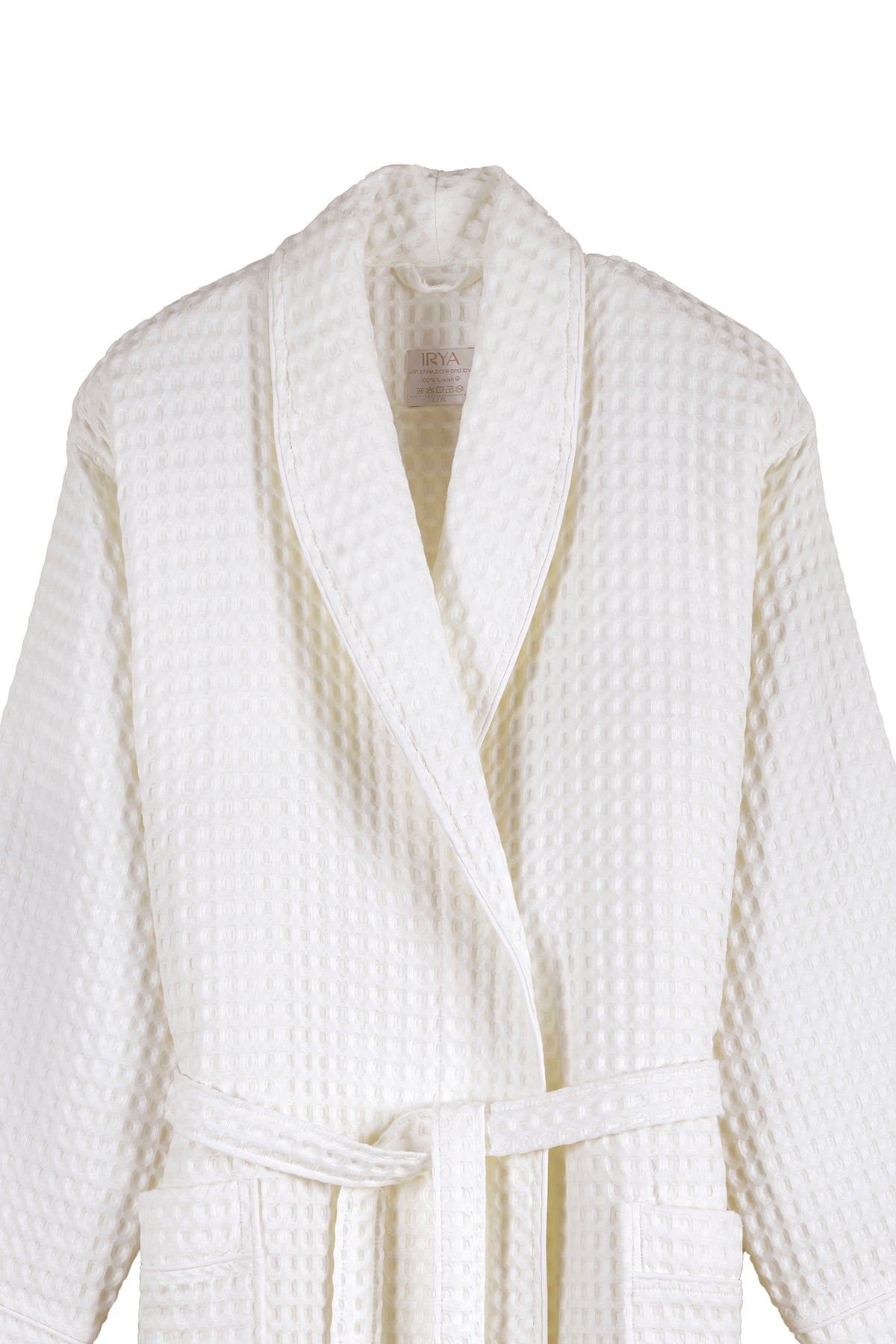 İrya-Aura Waffle Kadın Bornoz Ekru-Bornoz-6-Milagron.com