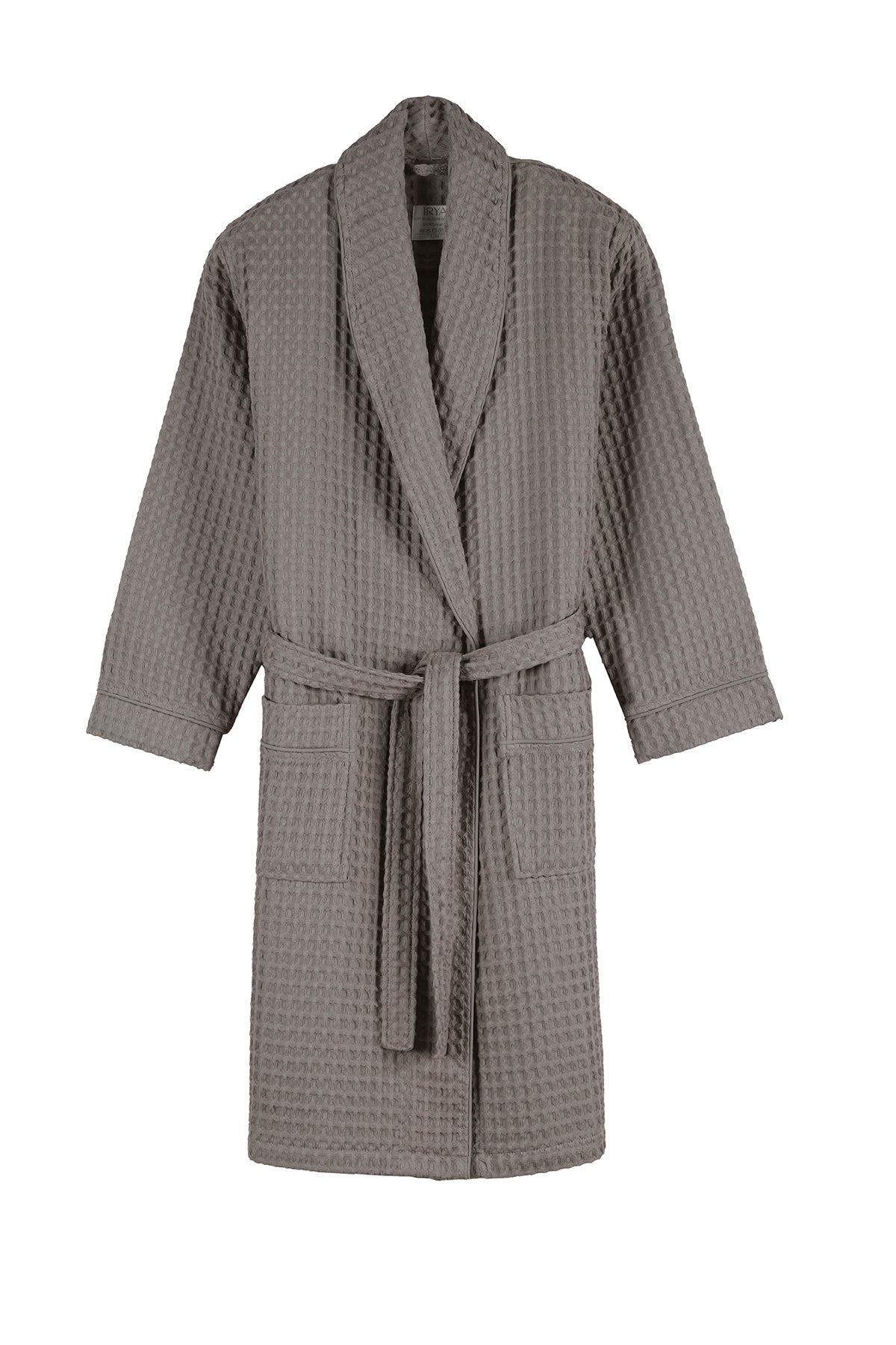 İrya-Aura Waffle Kadın Bornoz Gri-Bornoz-4-Milagron.com