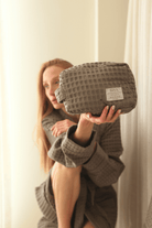 İrya-Aura Waffle Kadın Bornoz Gri-Bornoz-6-Milagron.com