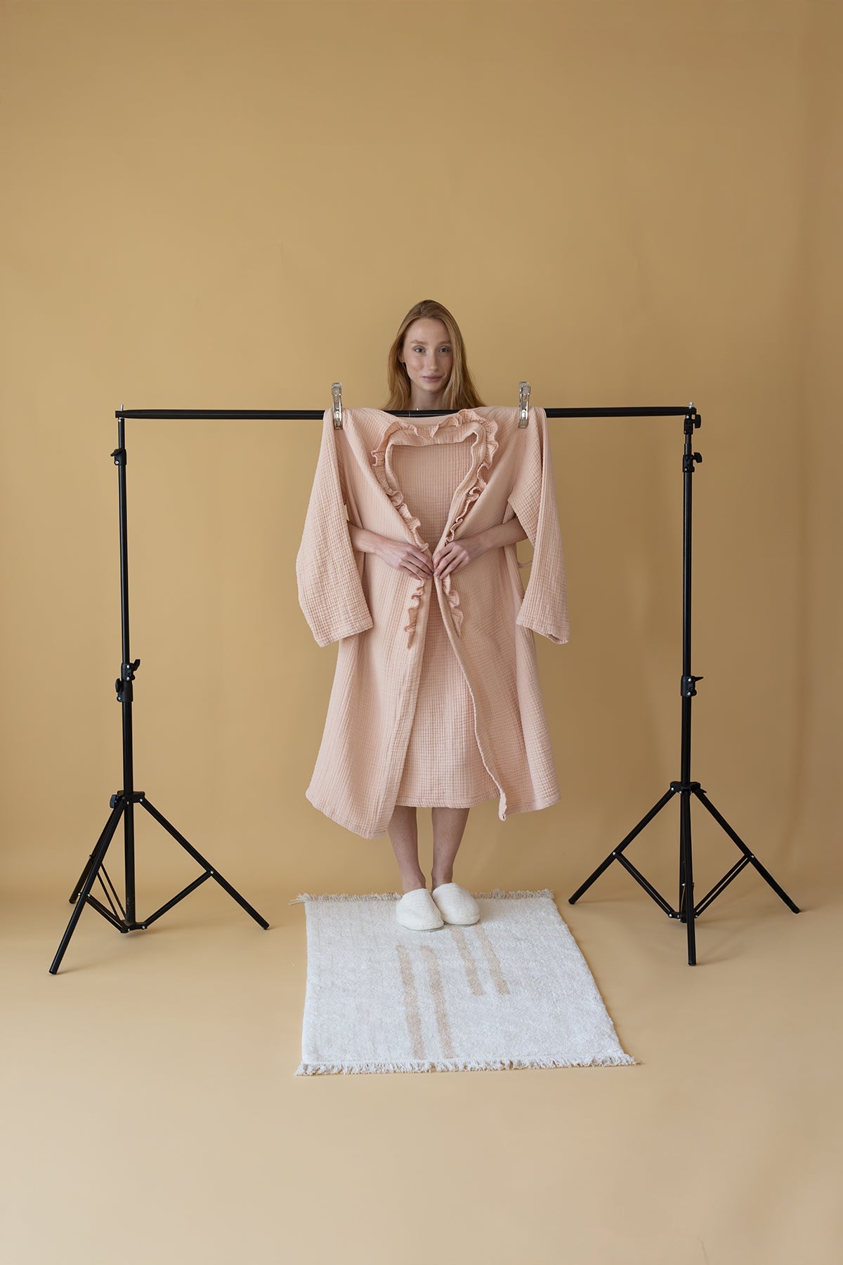 İrya-Bound Tekli Banyo Paspası %100 Pamuk 50x80 Cm Beyaz-Banyo Paspası-1-Milagron.com